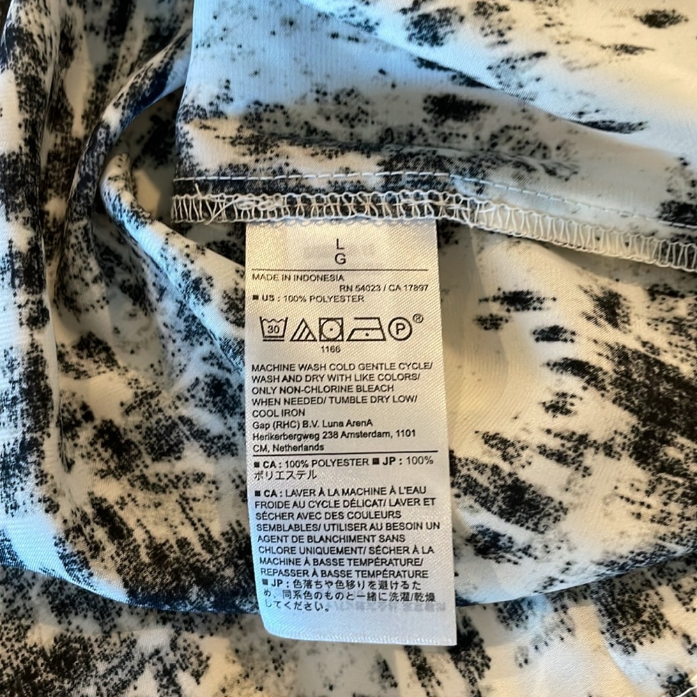 Banana Republic Factory Animal Print Blouse Size L - Picture 7 of 8